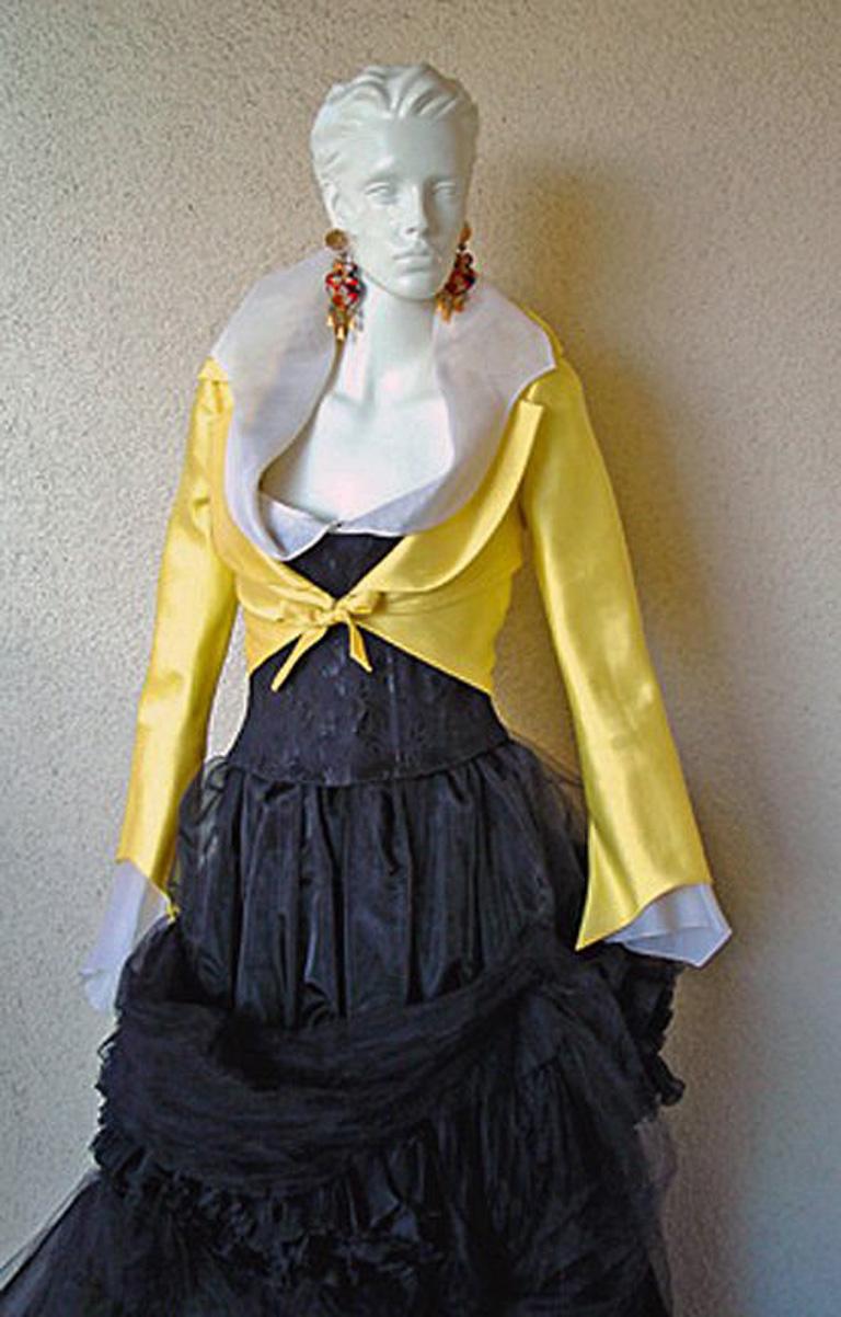  Christian Lacroix Rare Haute Couture Runway Jacket Blouse Ball Skirt, Corset For Sale 1