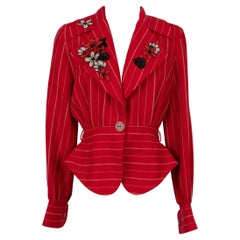 Vintage Christian Lacroix Red Cotton Jacket