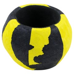 Christian Lacroix Runway Bracelet Bangle Yellow and Black Silky Fabric