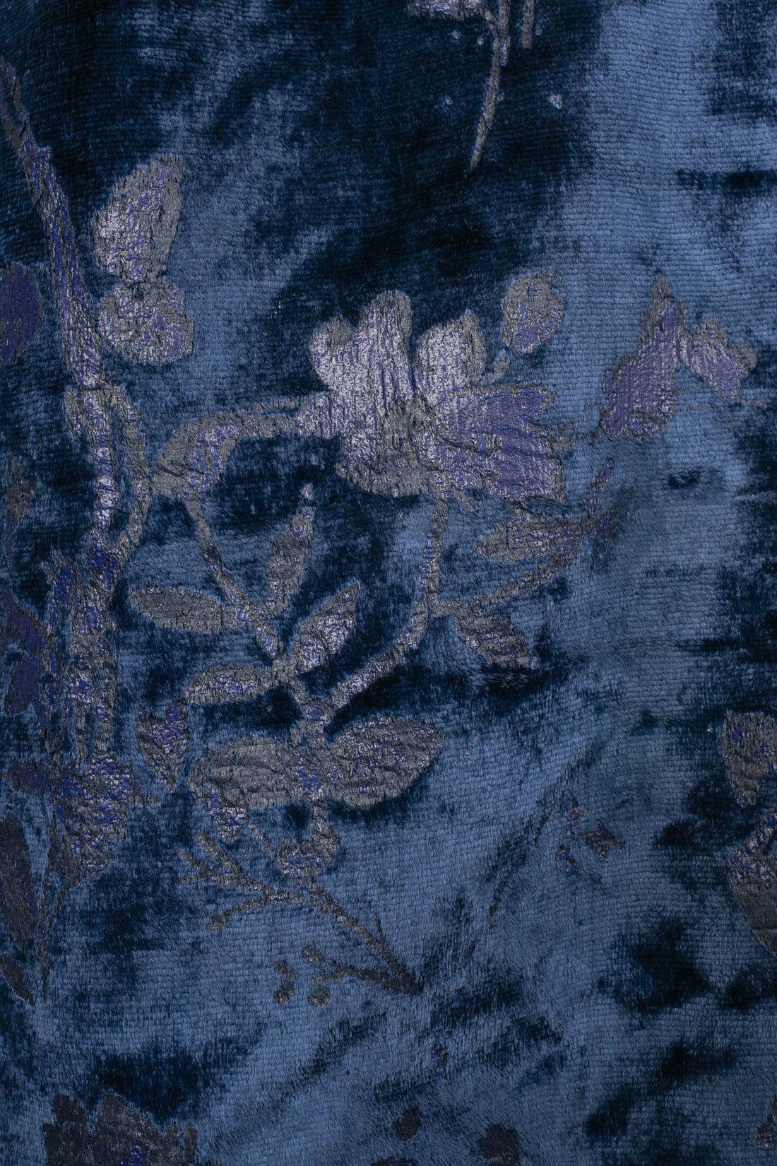 Christian Lacroix tailleur jupe en satin et velours bleu Pour femmes en vente