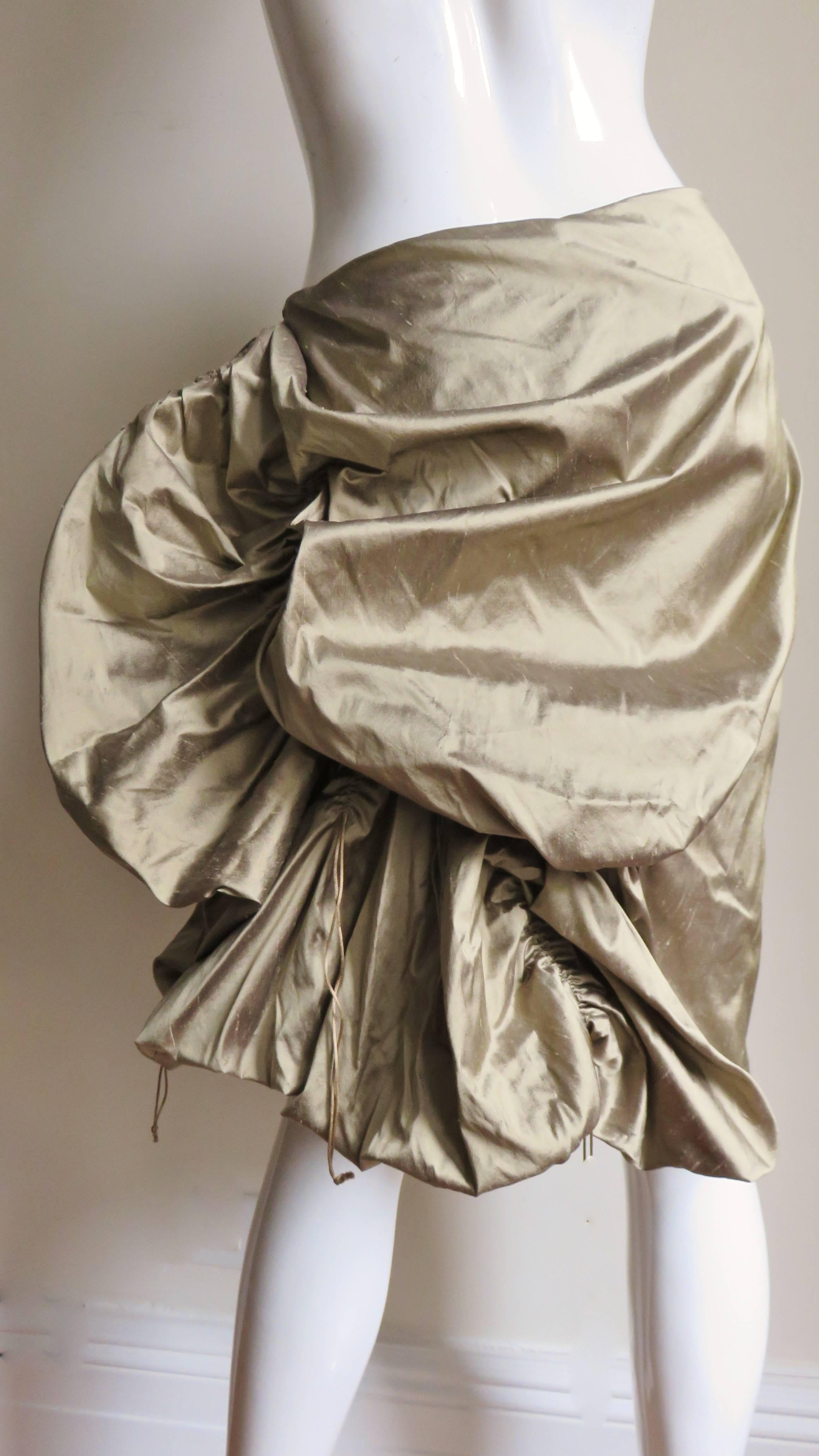 Christian Lacroix Adjustable Sculptural Silk Skirt For Sale 1
