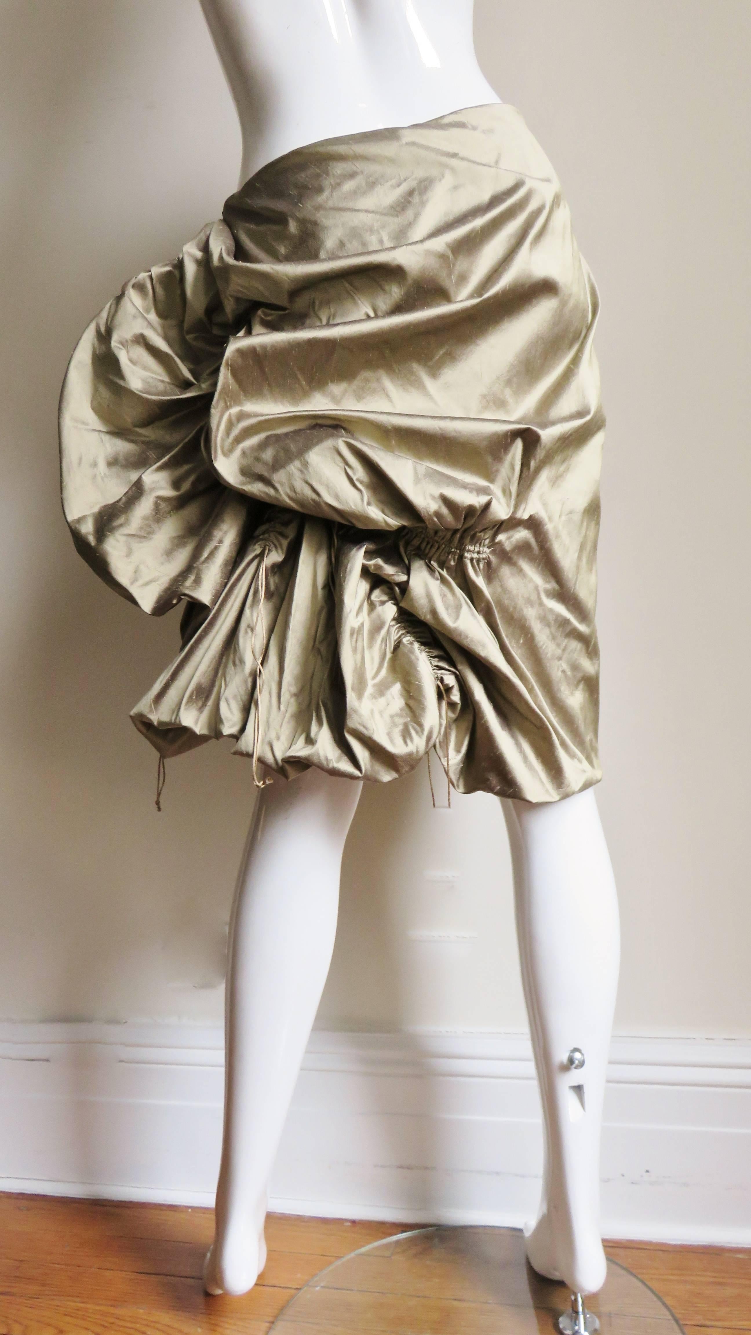 Christian Lacroix Adjustable Sculptural Silk Skirt For Sale 2