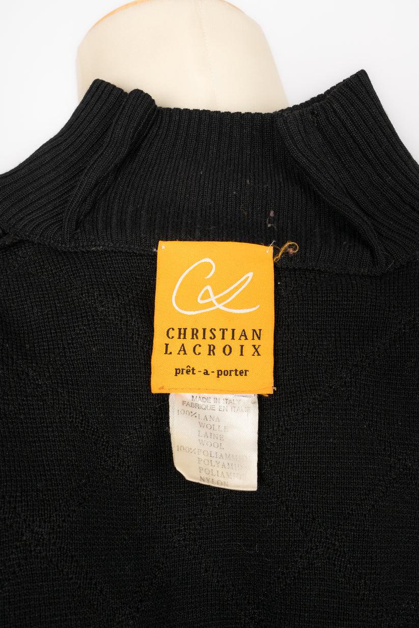 Ensemble de jupe et haut à manches longues en laine et soie Christian Lacroix, 1989 en vente 4