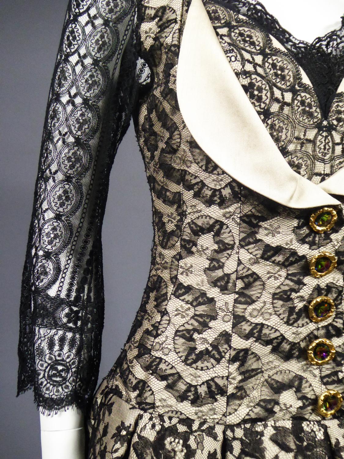 A Christian Lacroix Couture Silk and Lace Cocktail dress Circa 1995/2000 For Sale 2