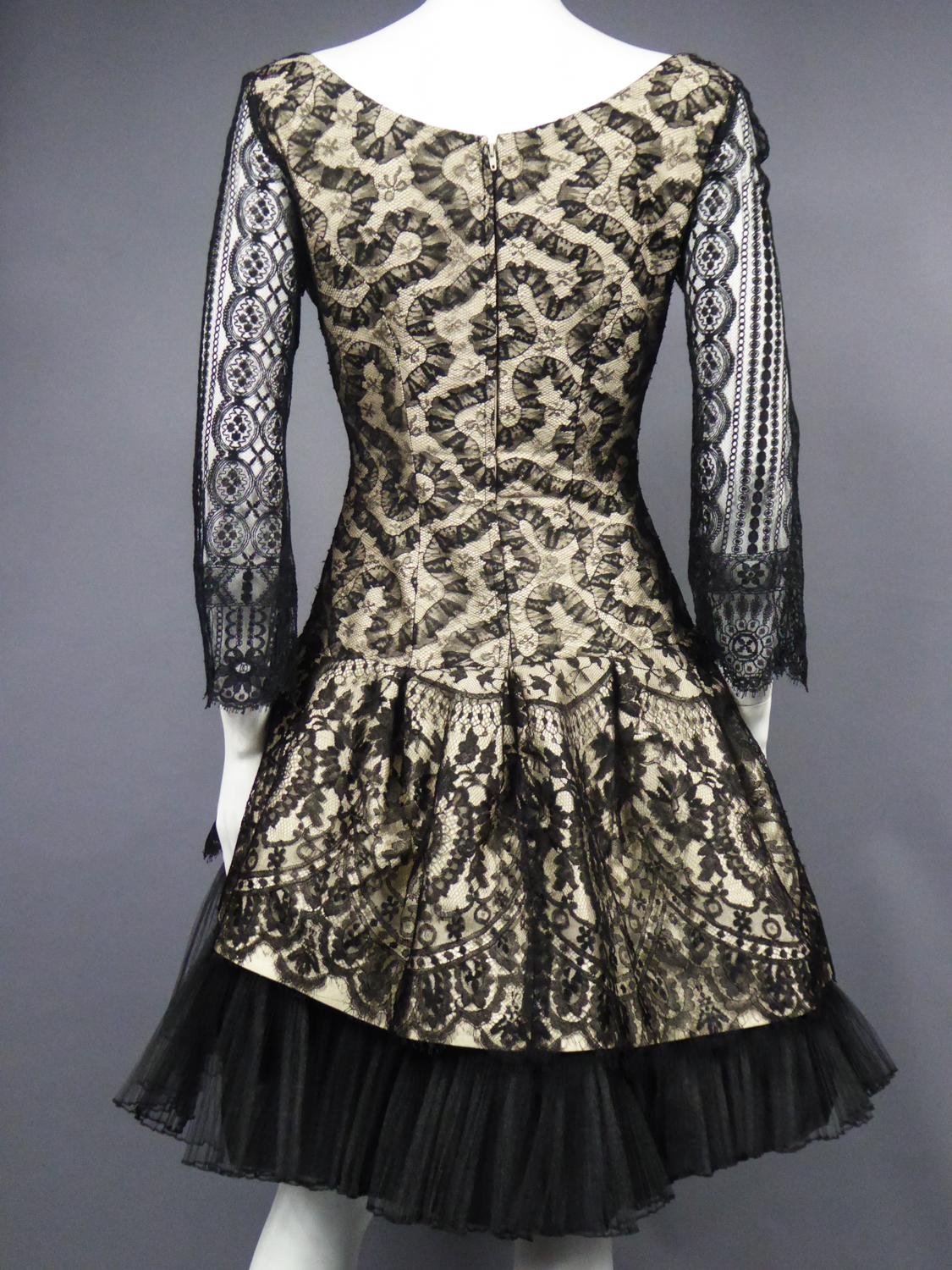 A Christian Lacroix Couture Silk and Lace Cocktail dress Circa 1995/2000 For Sale 3