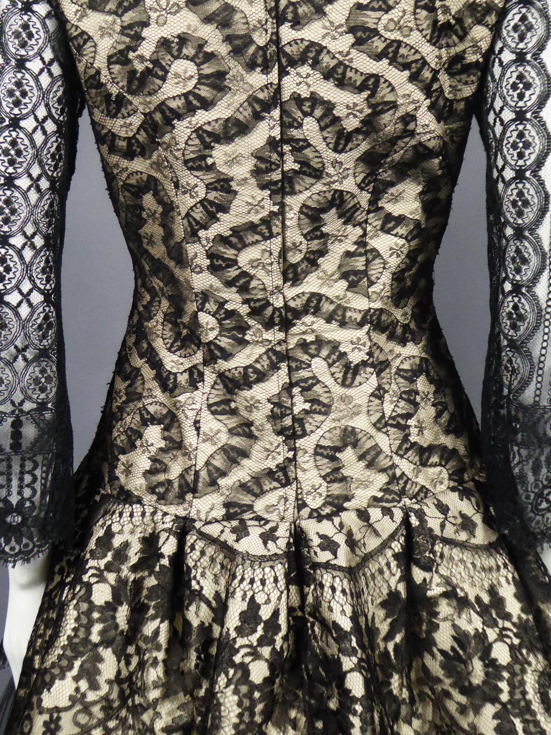 A Christian Lacroix Couture Silk and Lace Cocktail dress Circa 1995/2000 For Sale 4