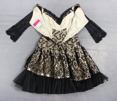 Un abito da cocktail in seta e pizzo di Christian Lacroix Circa 1995/2000