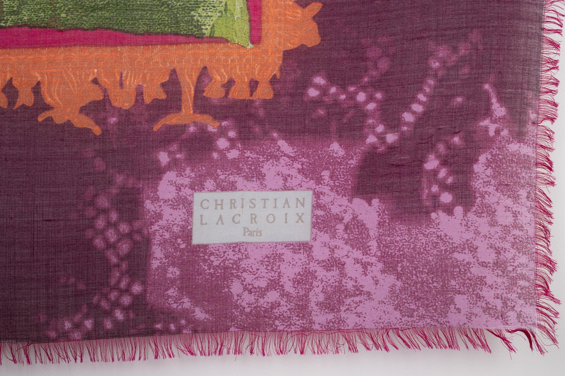 Foulard en soie et laine de Christian Lacroix Pour femmes en vente