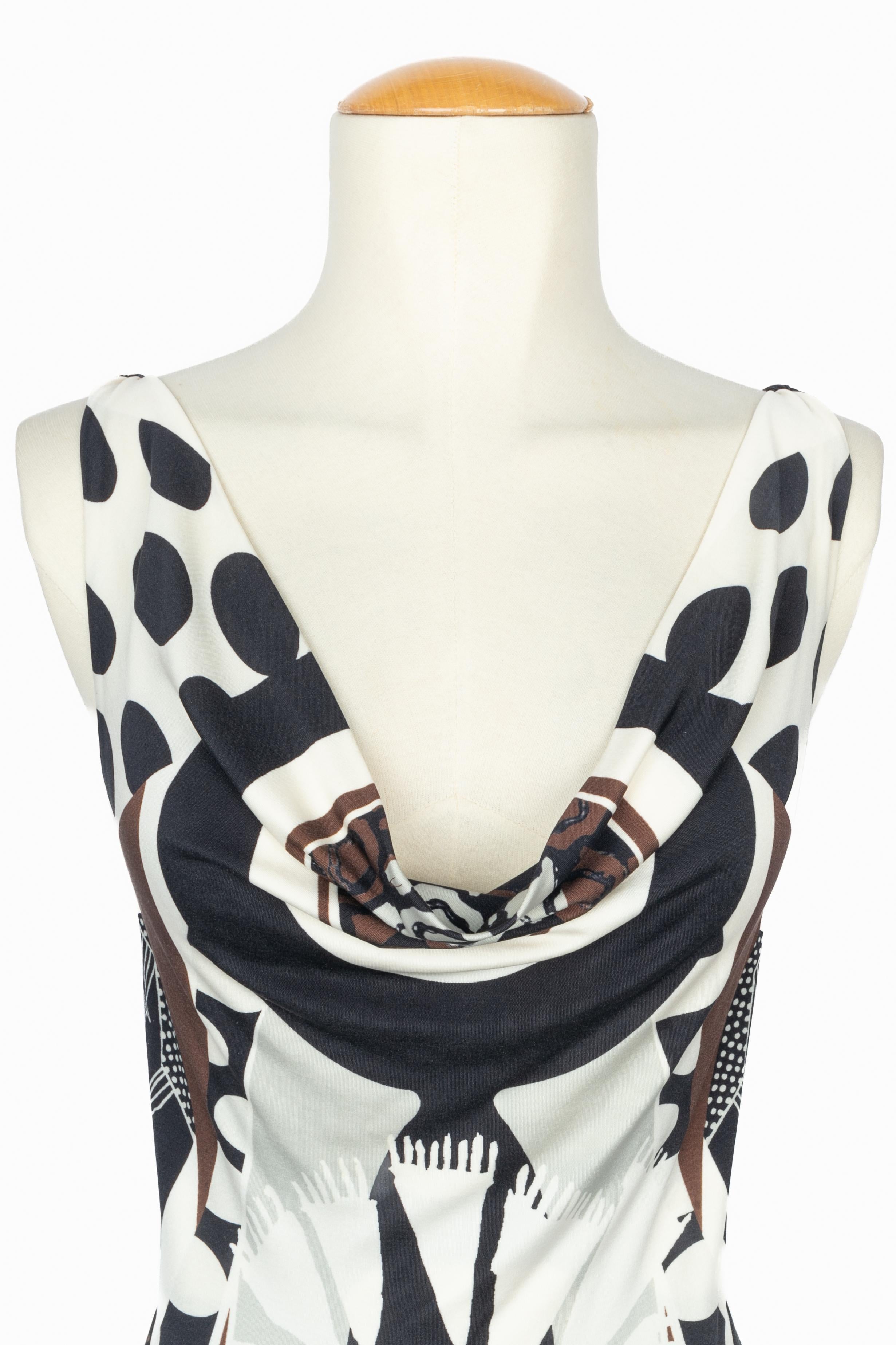 Grigio Christian Lacroix silk dress in vendita