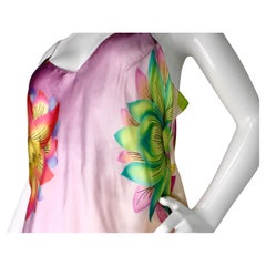 Christian Lacroix Silk Floral Print Sleeveless Top