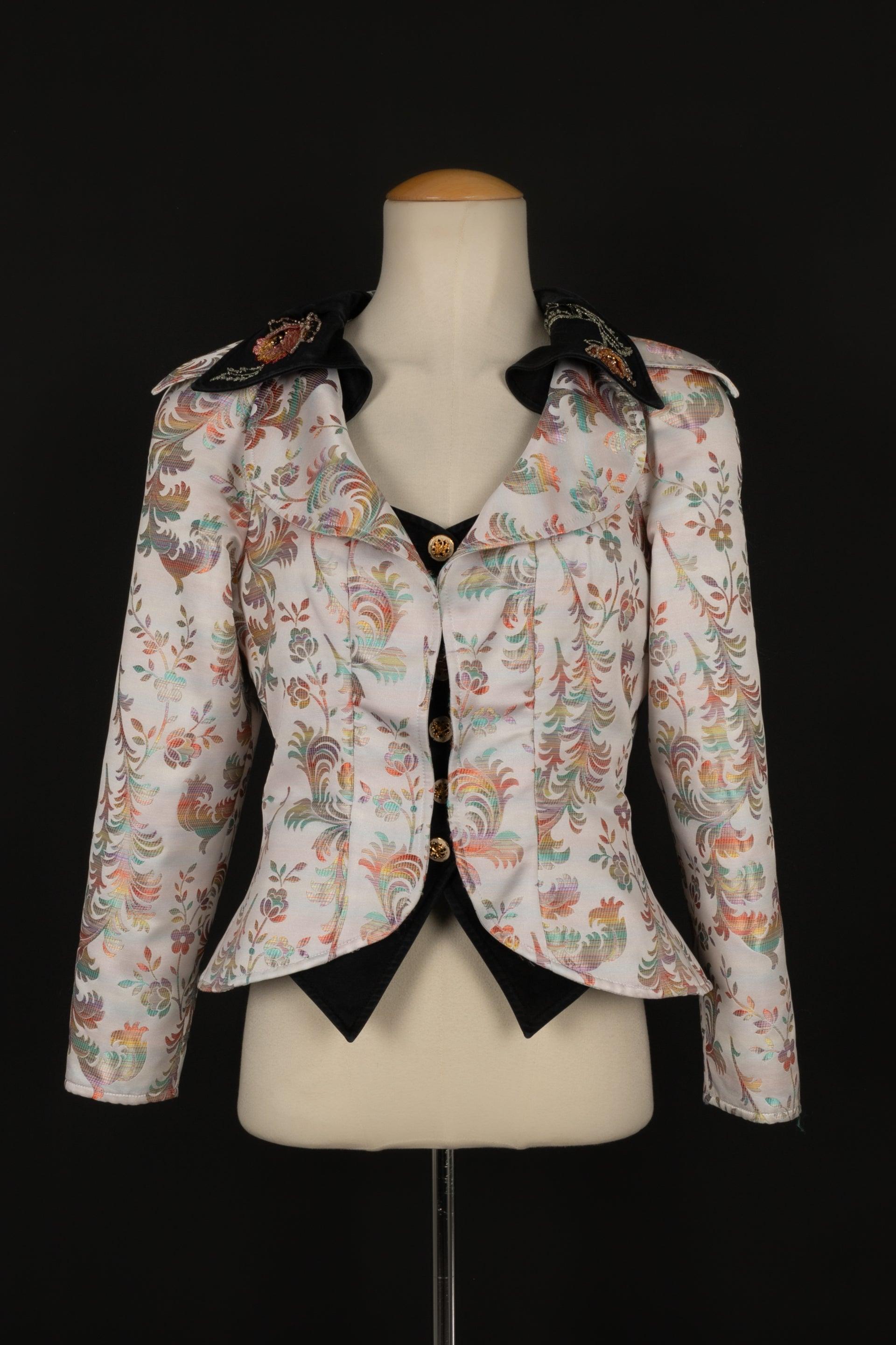 Christian Lacroix Silk nd Polyester Skirt Suit Set For Sale 1