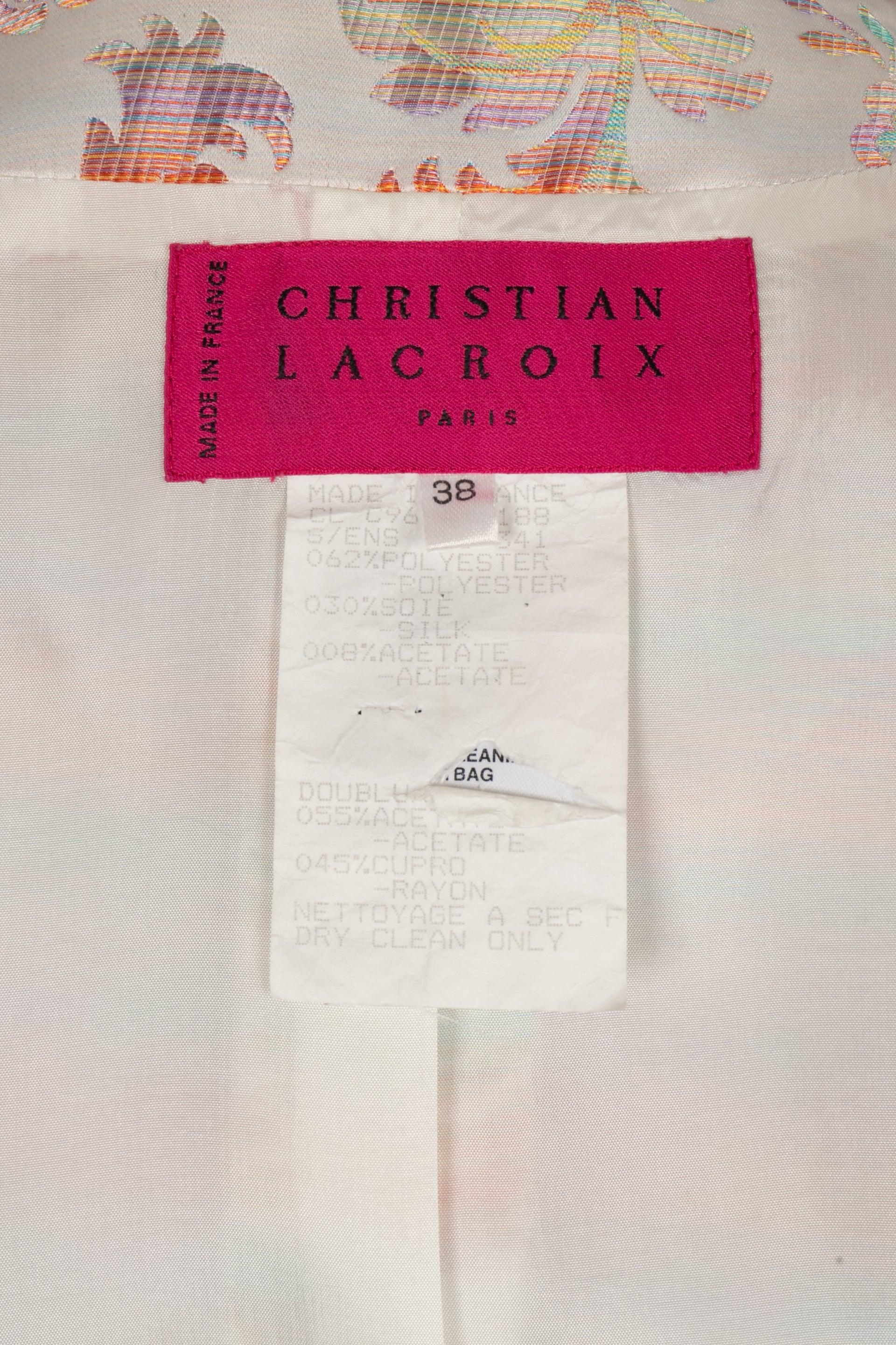 Christian Lacroix Silk nd Polyester Skirt Suit Set For Sale 5