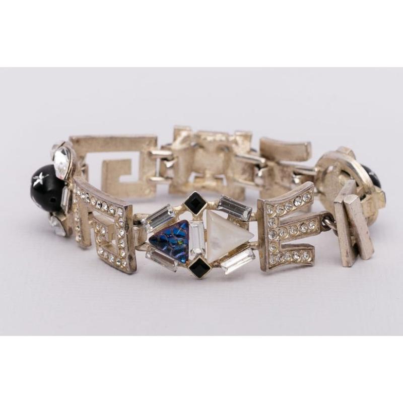 Women's Christian Lacroix Silver Plated Articulated Bracelet For Sale
