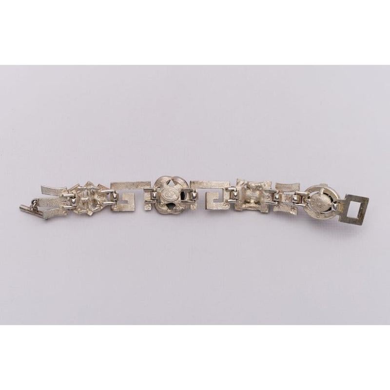 Christian Lacroix - Bracelet articulé en métal argenté en vente 2