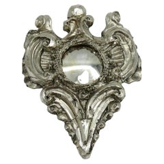 Christian Lacroix silver plated brooch