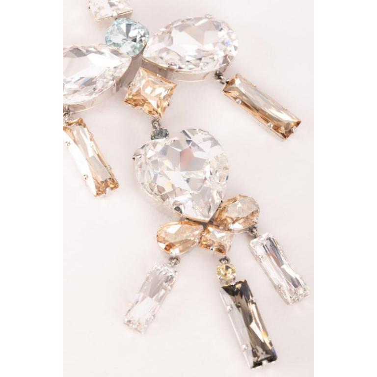 Christian Lacroix Silberne Metall-Brosche mit Anhänger im Zustand „Hervorragend“ im Angebot in SAINT-OUEN-SUR-SEINE, FR