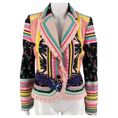 CHRISTIAN LACROIX Size 4 Multi-Color Cotton Beaded Jacket