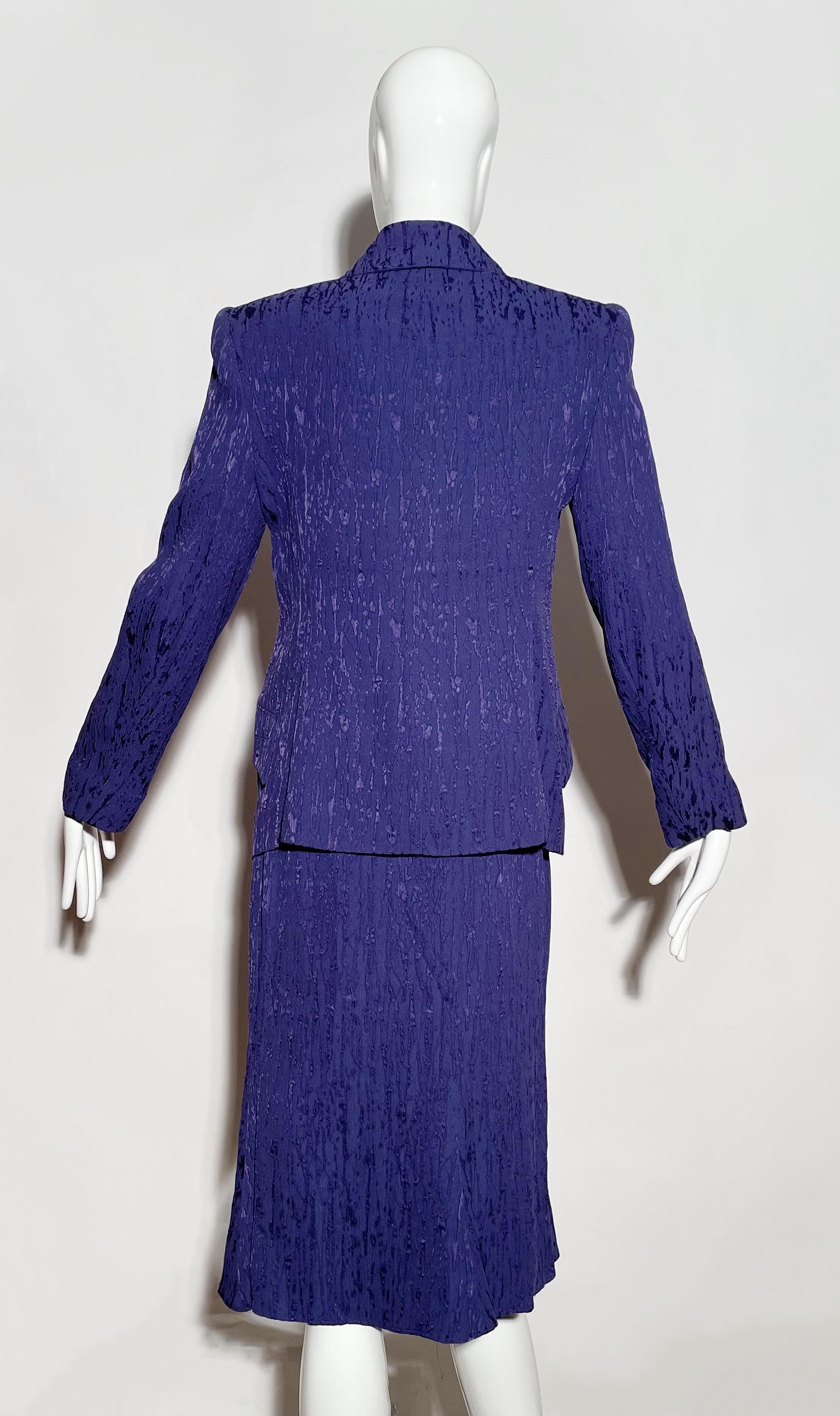 Purple Christian Lacroix Skirt Suit For Sale