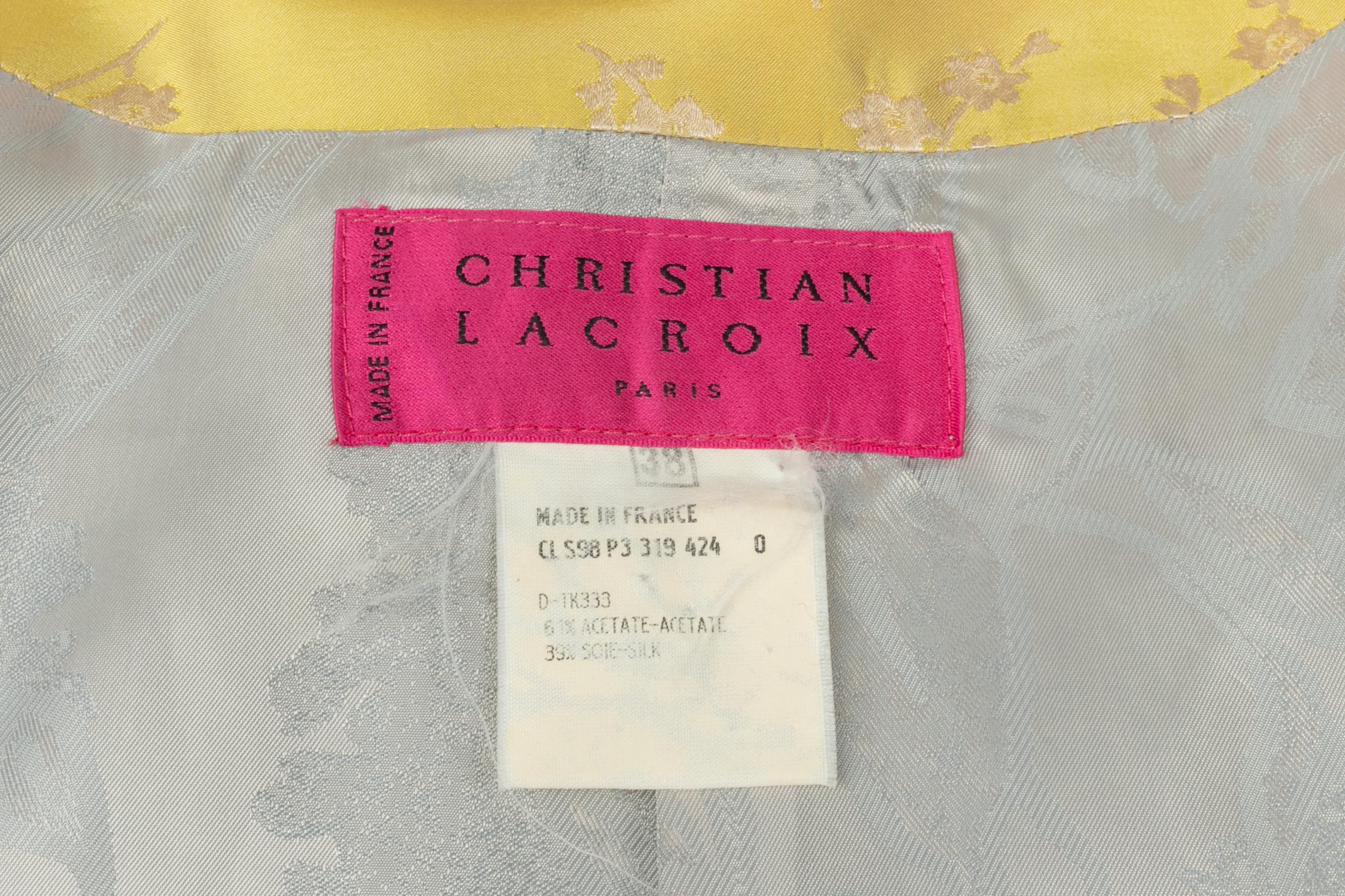 Traje con falda Christian Lacroix Primavera-Verano 1998 en venta 8