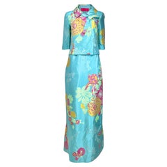 Christian Lacroix Printemps 2000 Ensemble de soie florale