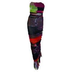 Christian Lacroix Spring 2003 Mesh Ruched Gown