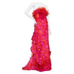 Christian Lacroix Spring 2007 Haute Couture Red and Pink Appliqué Gown