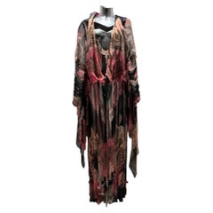 Christian Lacroix SS 2006 Haute Couture (Look 21) Rosa und schwarz geblümte Robe