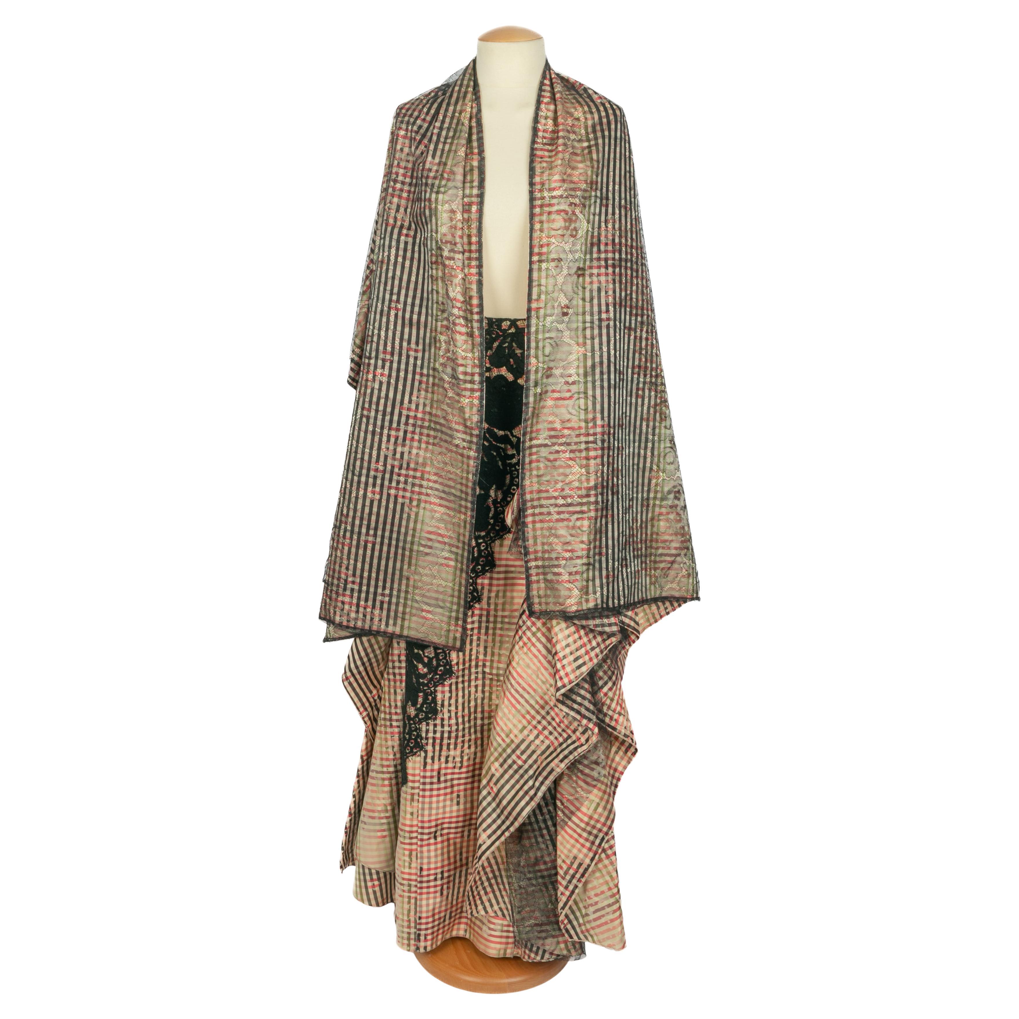 Christian Lacroix stole and skirt In Excellent Condition For Sale In SAINT-OUEN-SUR-SEINE, FR