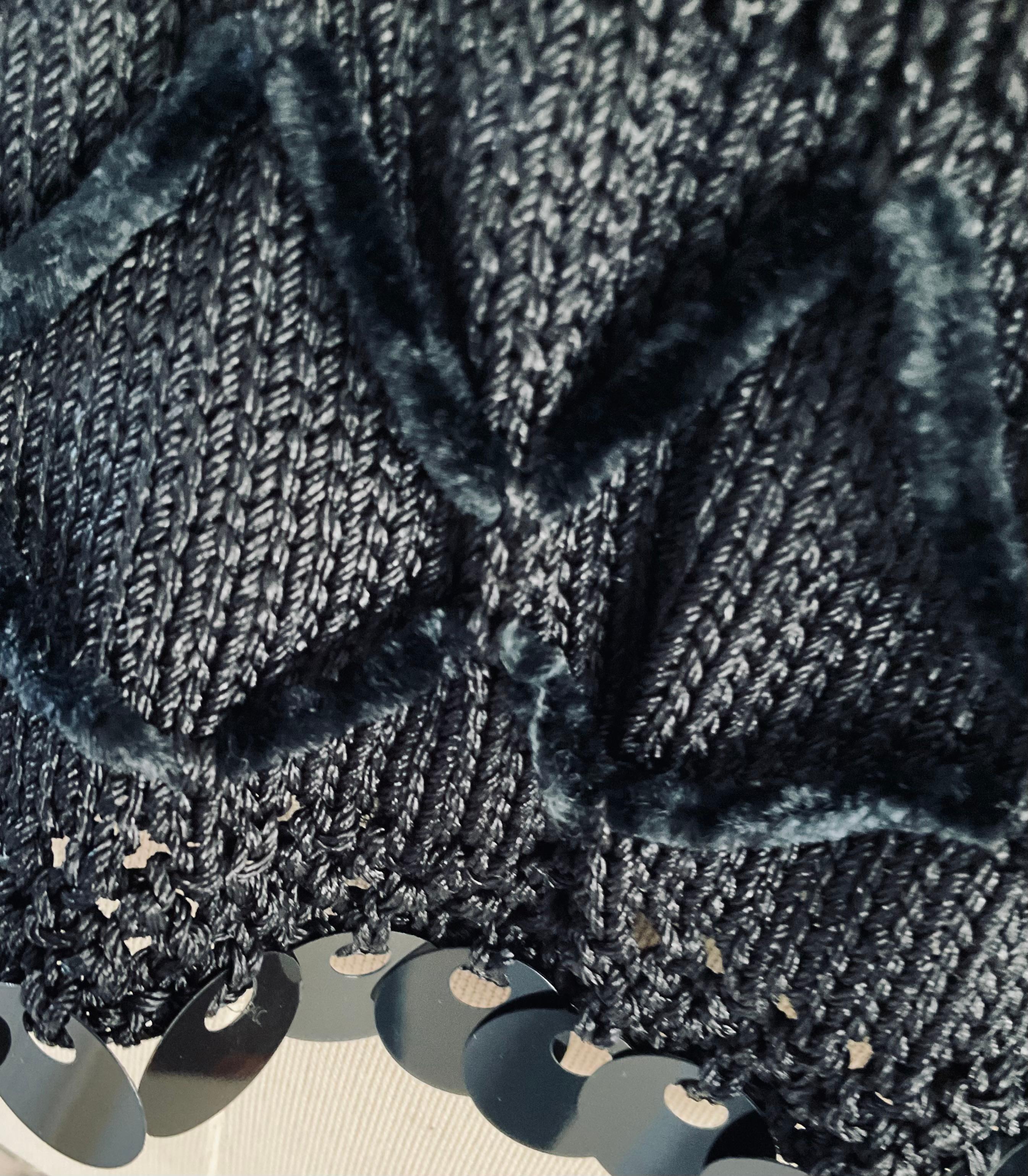 Christian Lacroix Strapless Black Sequin Top S For Sale 3