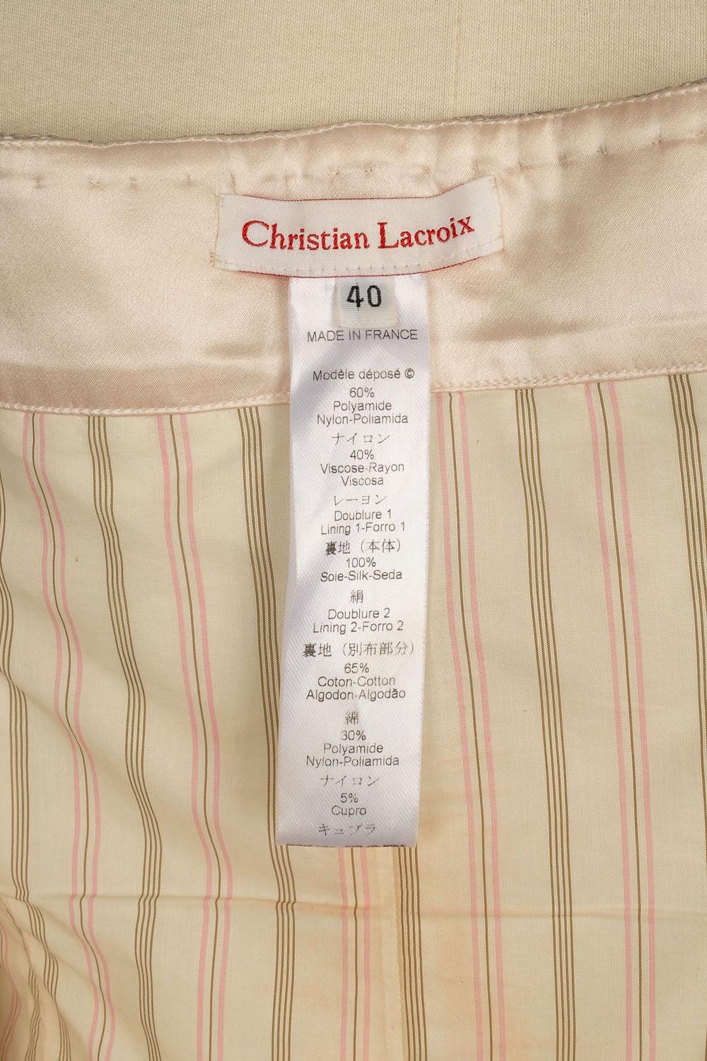 Christian Lacroix Strapless Lace Silk Dress For Sale 4