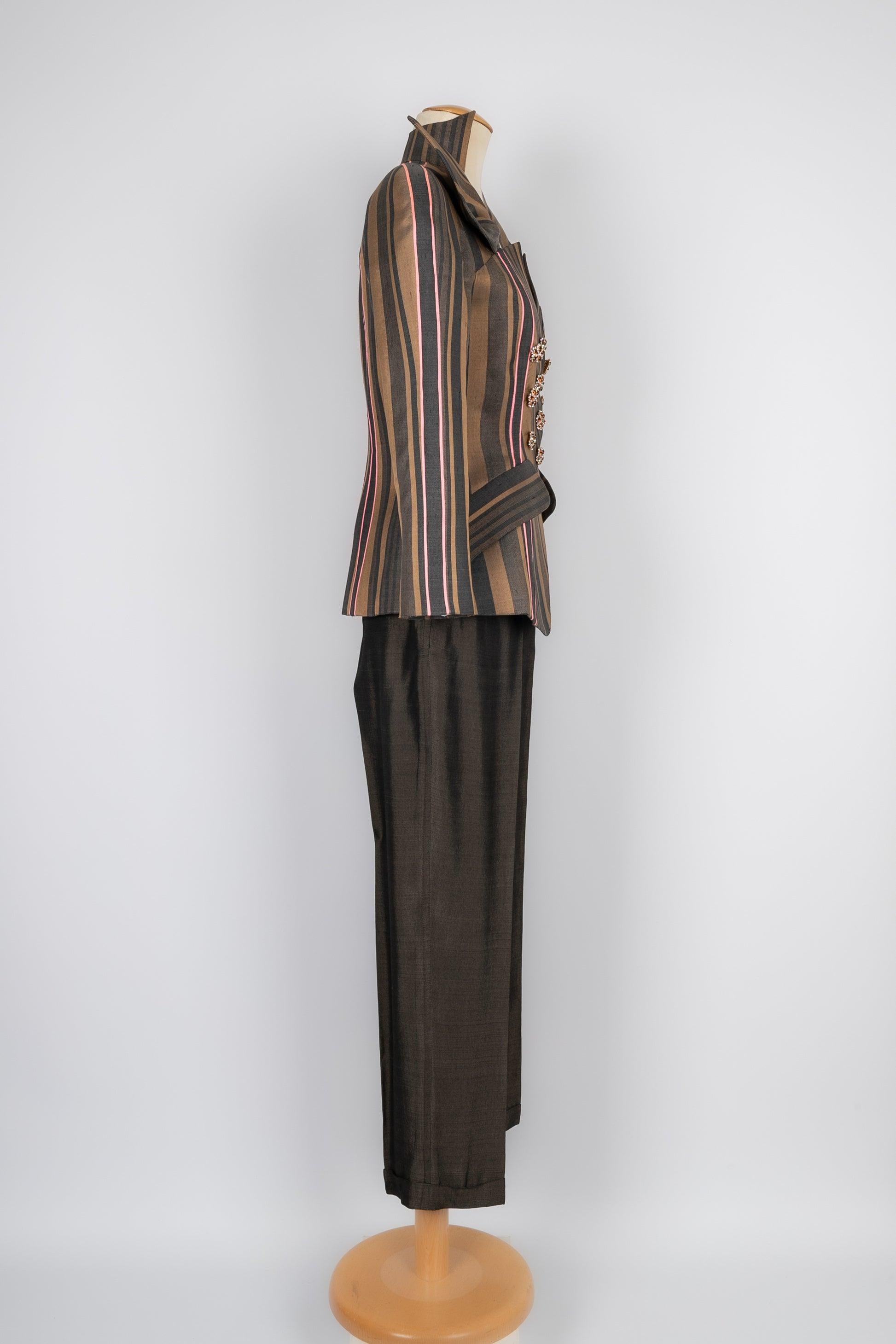Women's Christian Lacroix Suit Set of Pants and Jackete Haute Couture For Sale