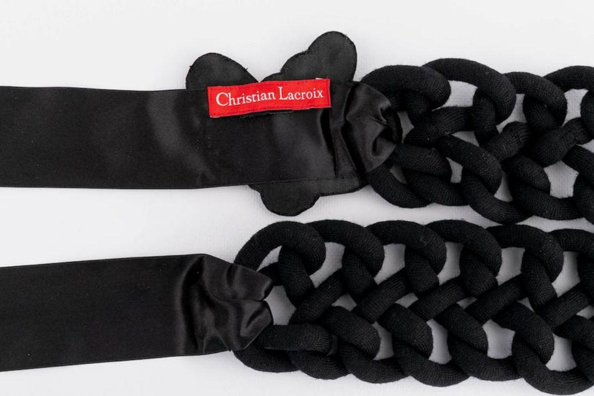 Black Christian Lacroix Tie Belt For Sale