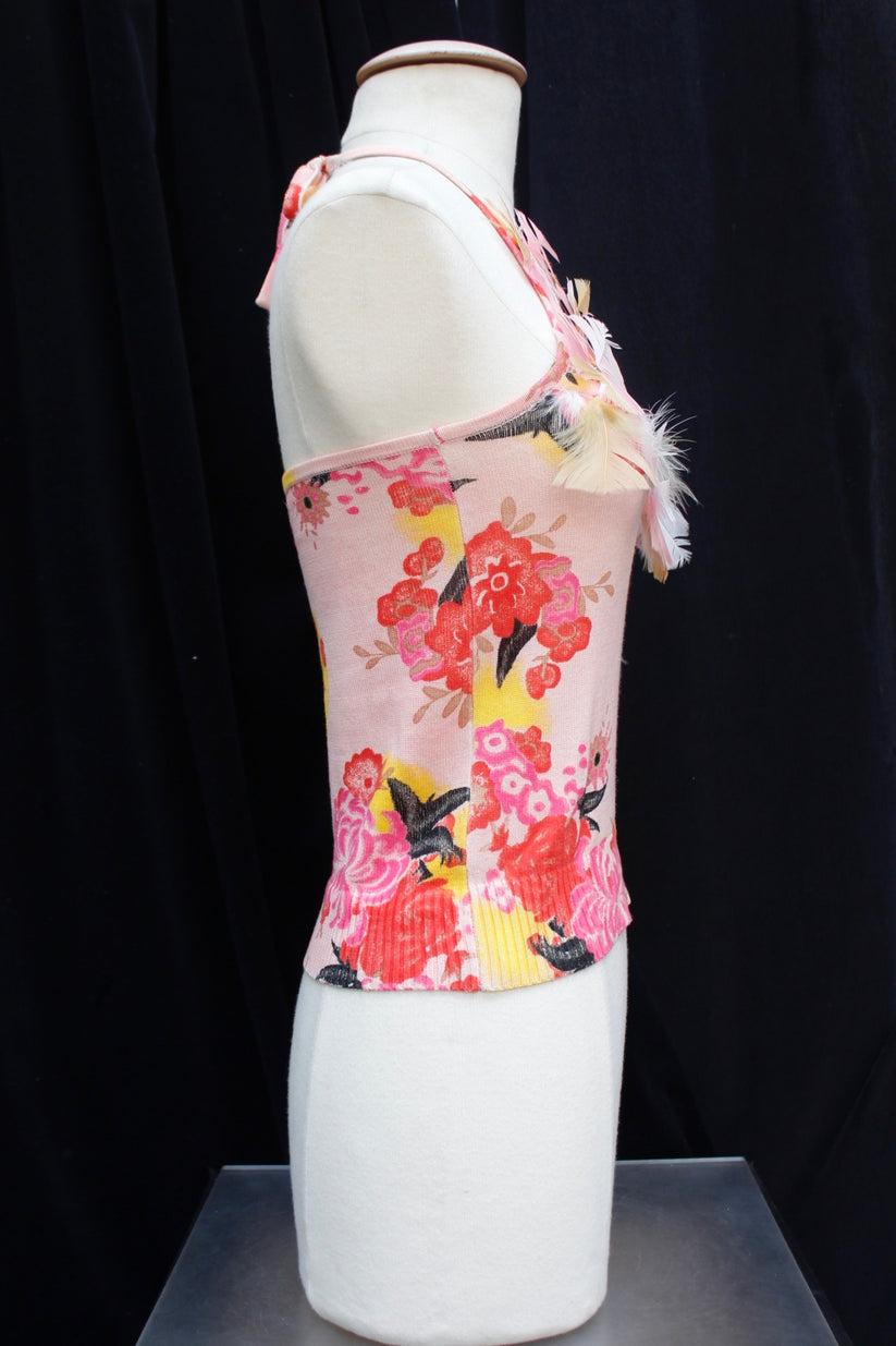 Christian Lacroix Top and Cardigan with Floral Pattern For Sale 3