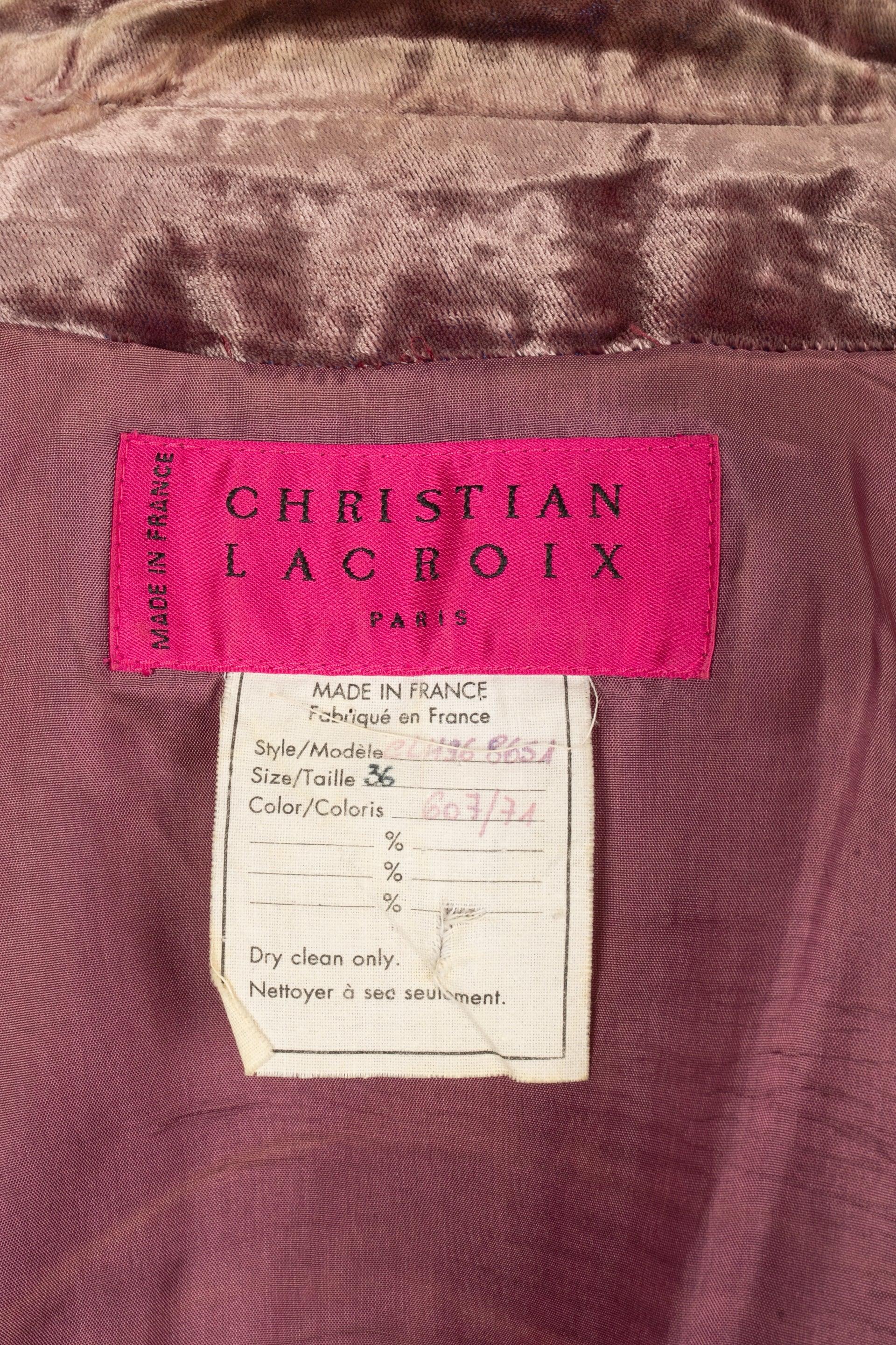 Christian Lacroix Velvet Cardigan Top, 1996 3
