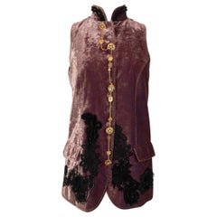 Christian Lacroix Velvet Cardigan Top, 1996
