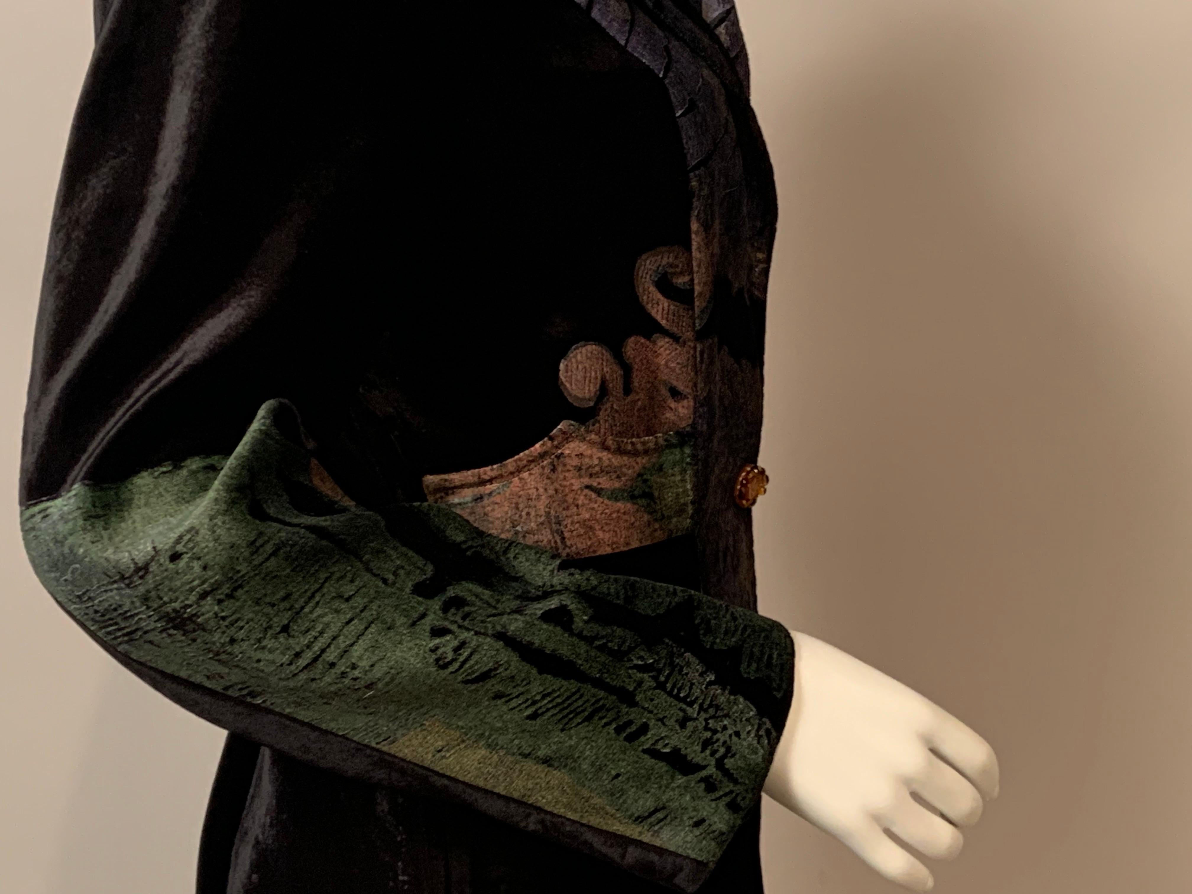 Christian Lacroix Veste en velours avec des designs/One au pochoir à la manière de Fortuny en vente 5