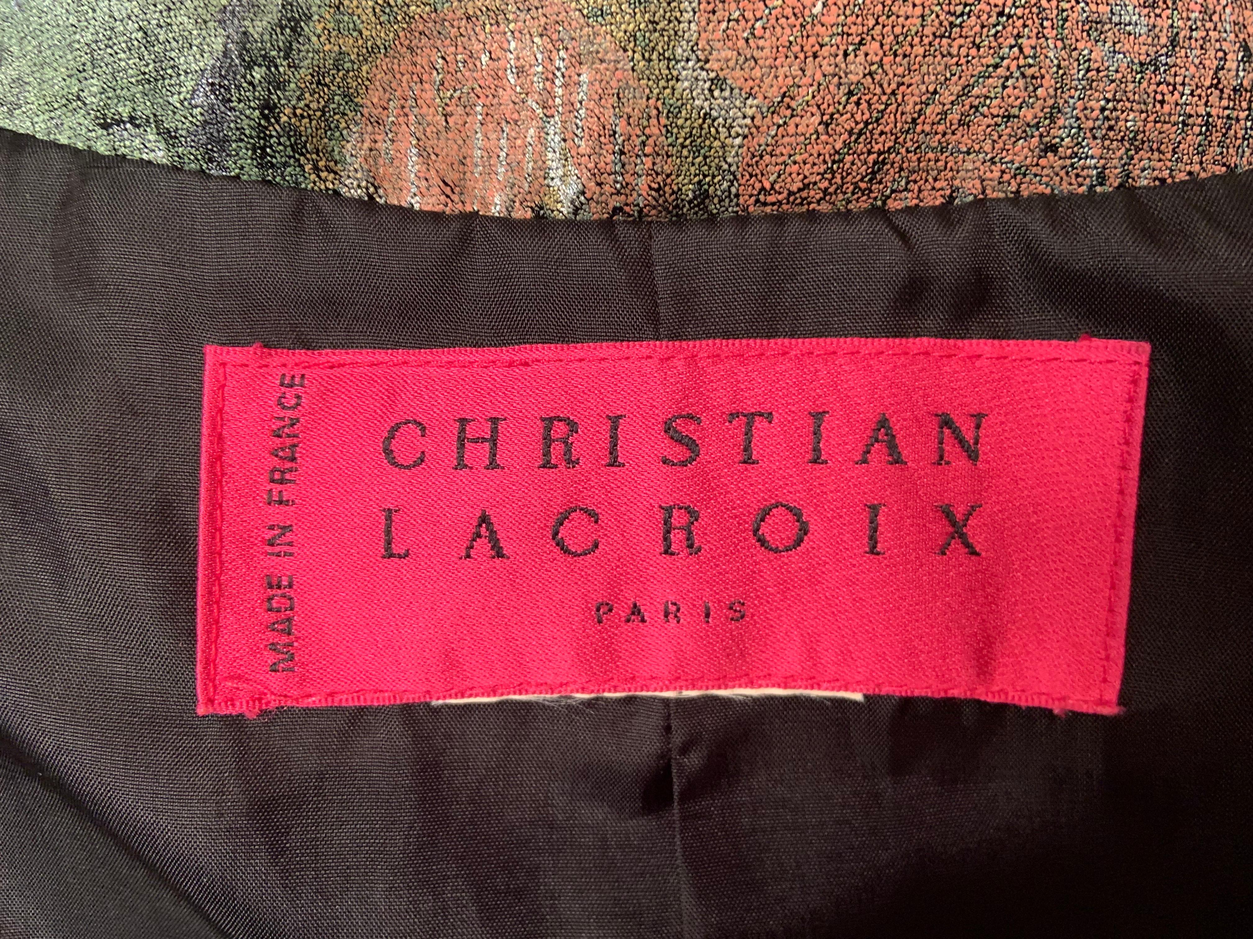 Christian Lacroix Veste en velours avec des designs/One au pochoir à la manière de Fortuny en vente 12