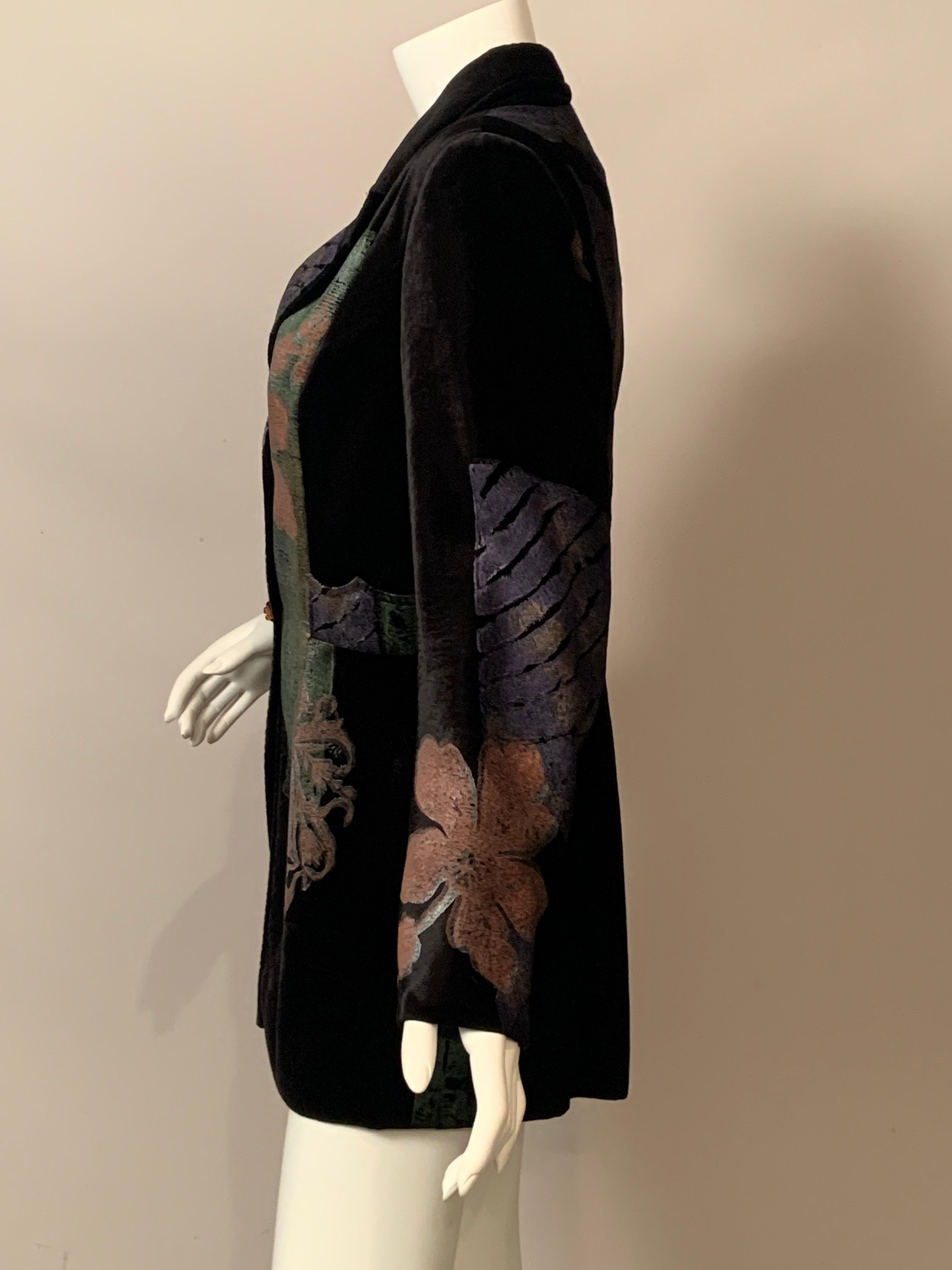 Christian Lacroix Veste en velours avec des designs/One au pochoir à la manière de Fortuny Pour femmes en vente