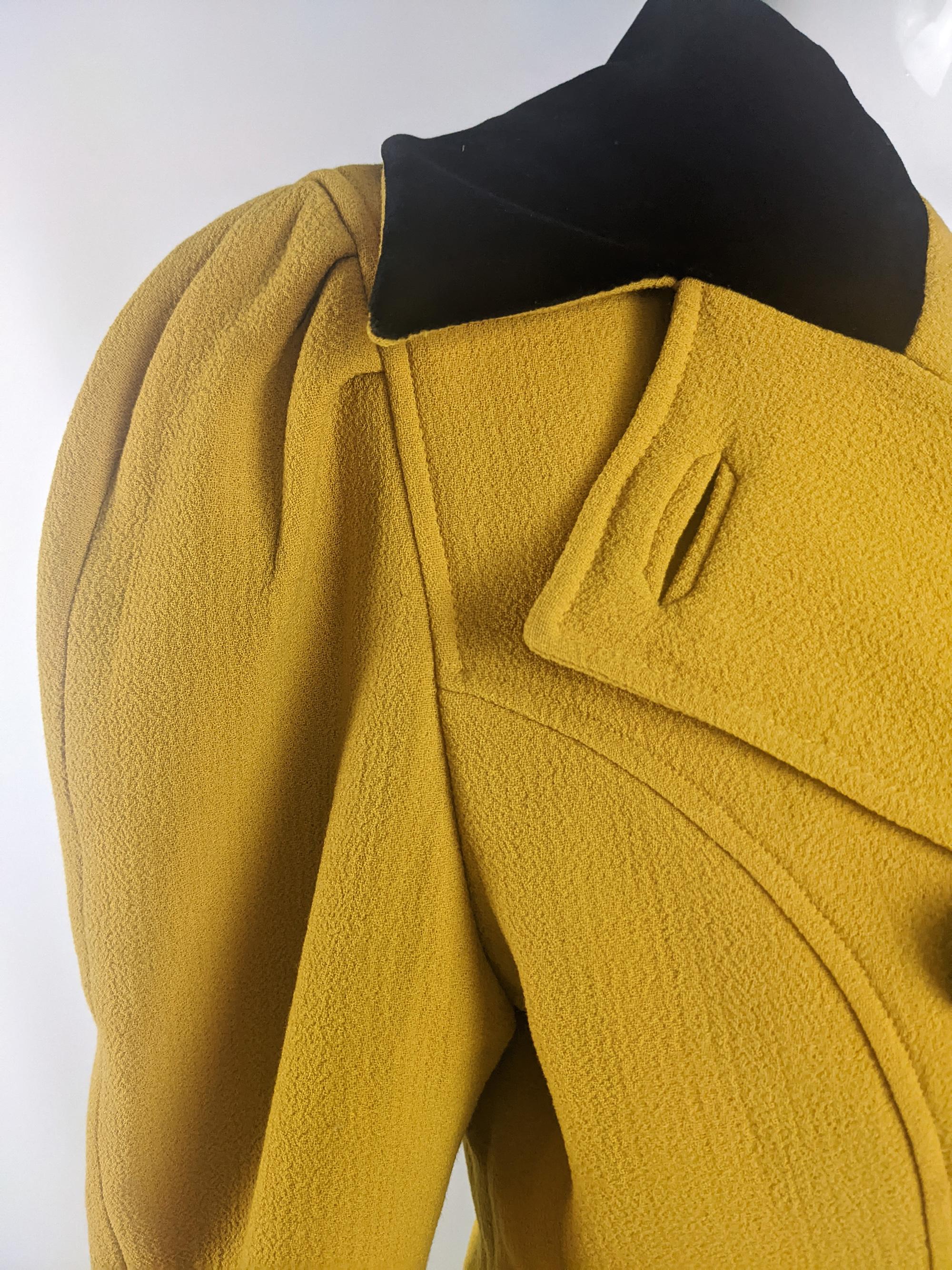 Christian Lacroix Vintage 1980s Mustard Yellow Riding Jacket Victorian Jacket For Sale 2