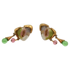 CHRISTIAN LACROIX Vintage Abstract Dangling Earrings