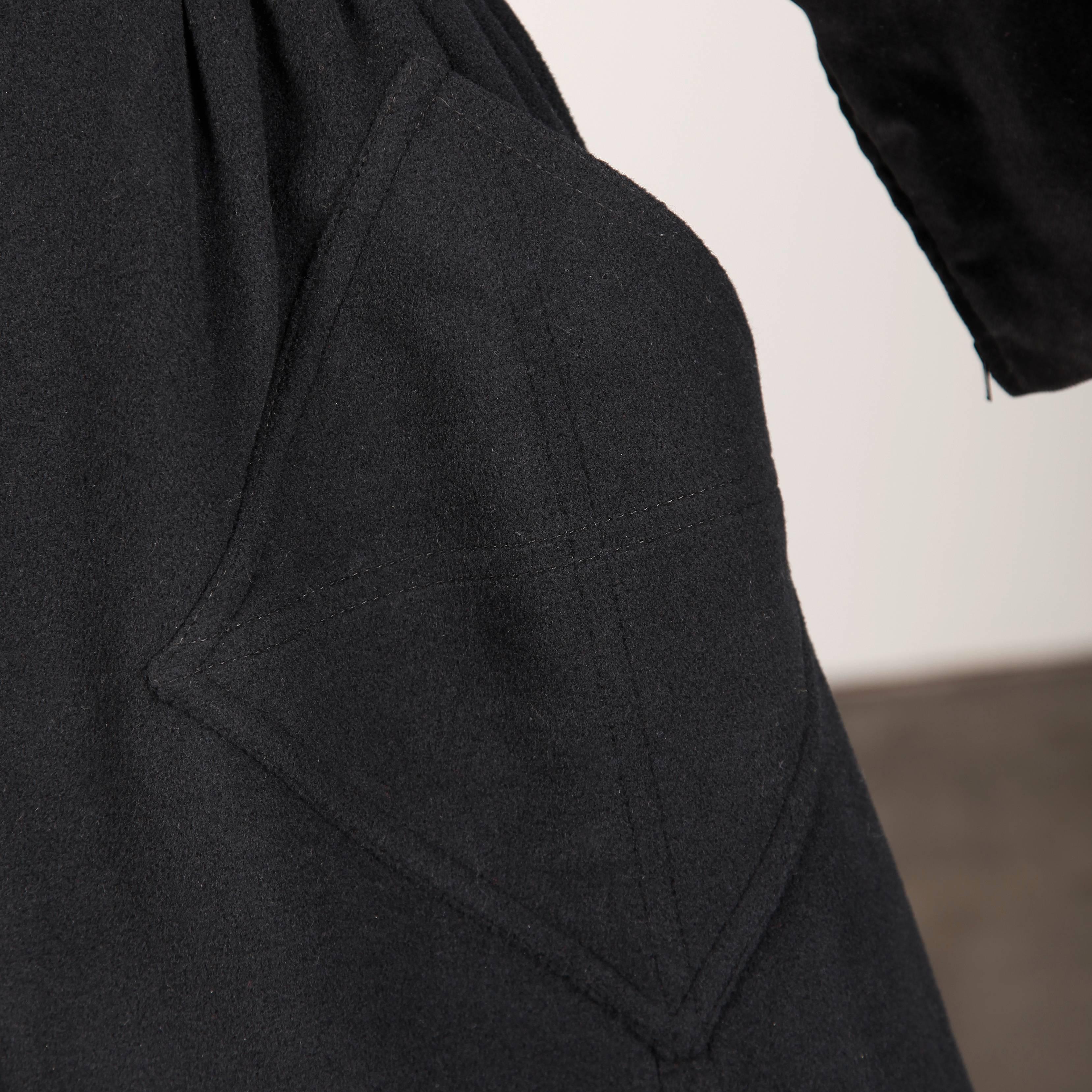 Christian Lacroix Vintage Black Avant Garde Coat For Sale 2