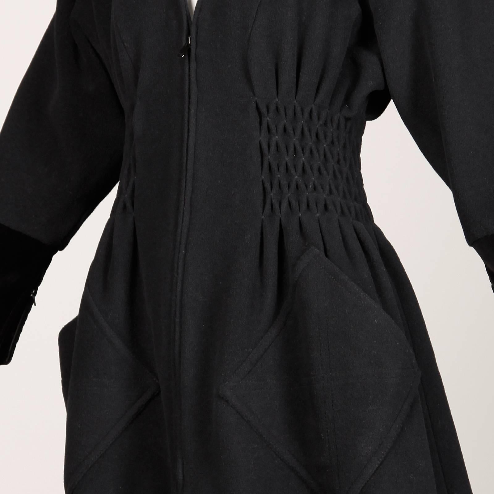 Christian Lacroix Vintage Black Avant Garde Coat For Sale 3