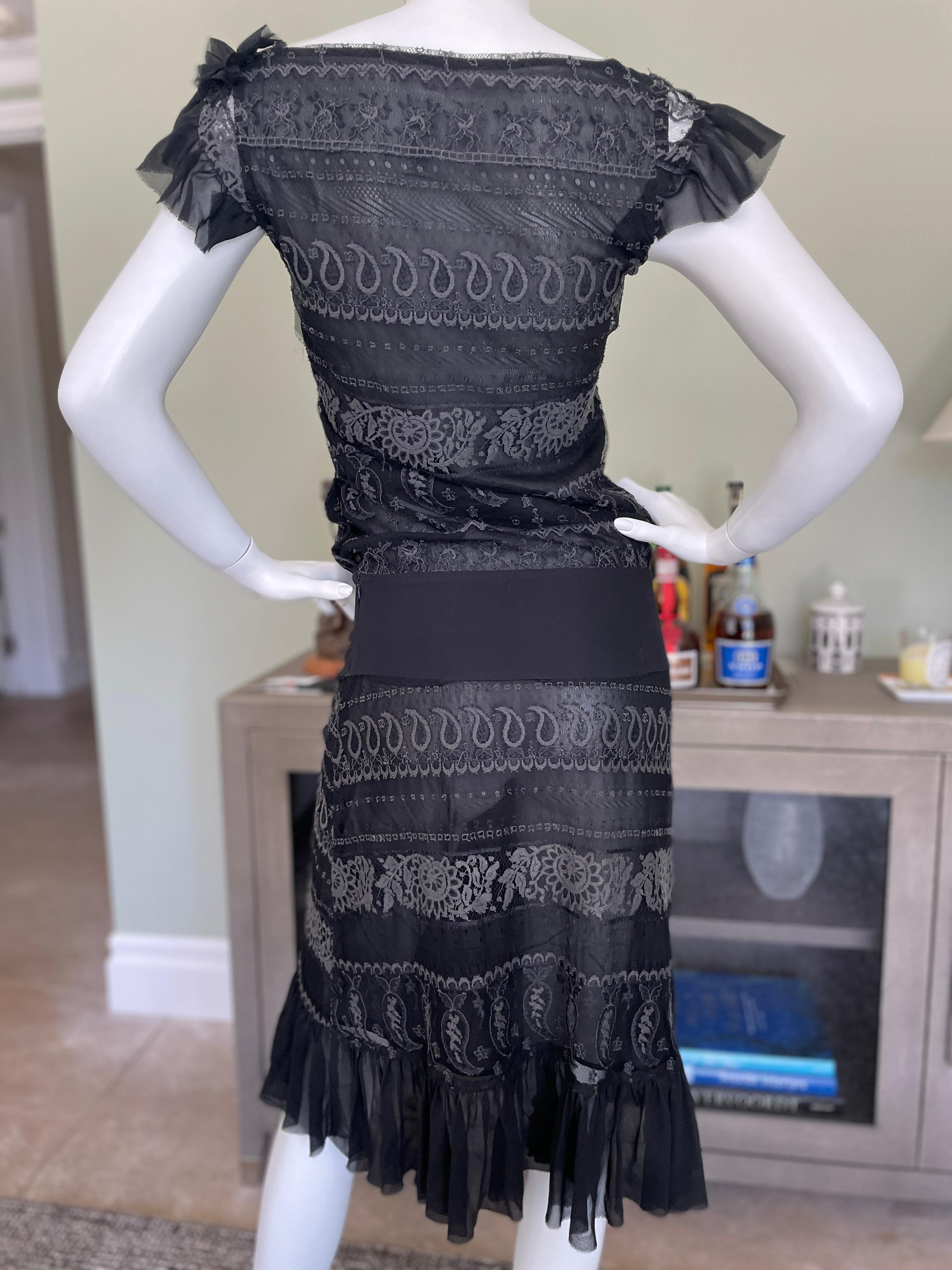 Christian Lacroix Vintage Schwarzes Cocktailkleid mit Ösen aus Baumwollmischung im Angebot 4