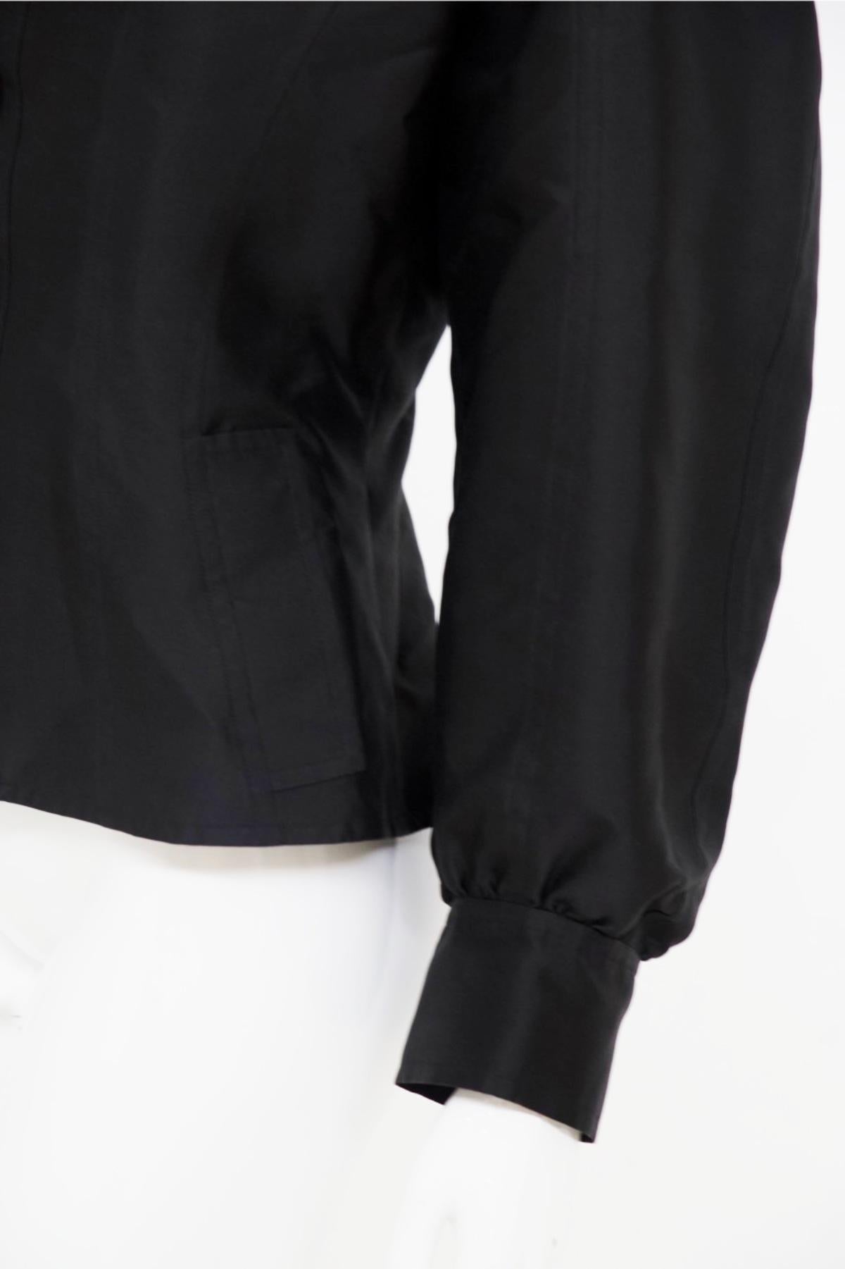 Christian Lacroix Vintage Black Jacket w Shoulder Pads For Sale 6