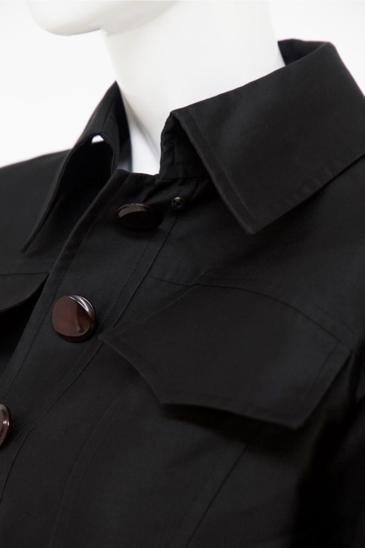 Christian Lacroix Vintage Black Jacket w Shoulder Pads For Sale 9