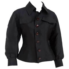 Christian Lacroix Chaqueta negra vintage con hombreras