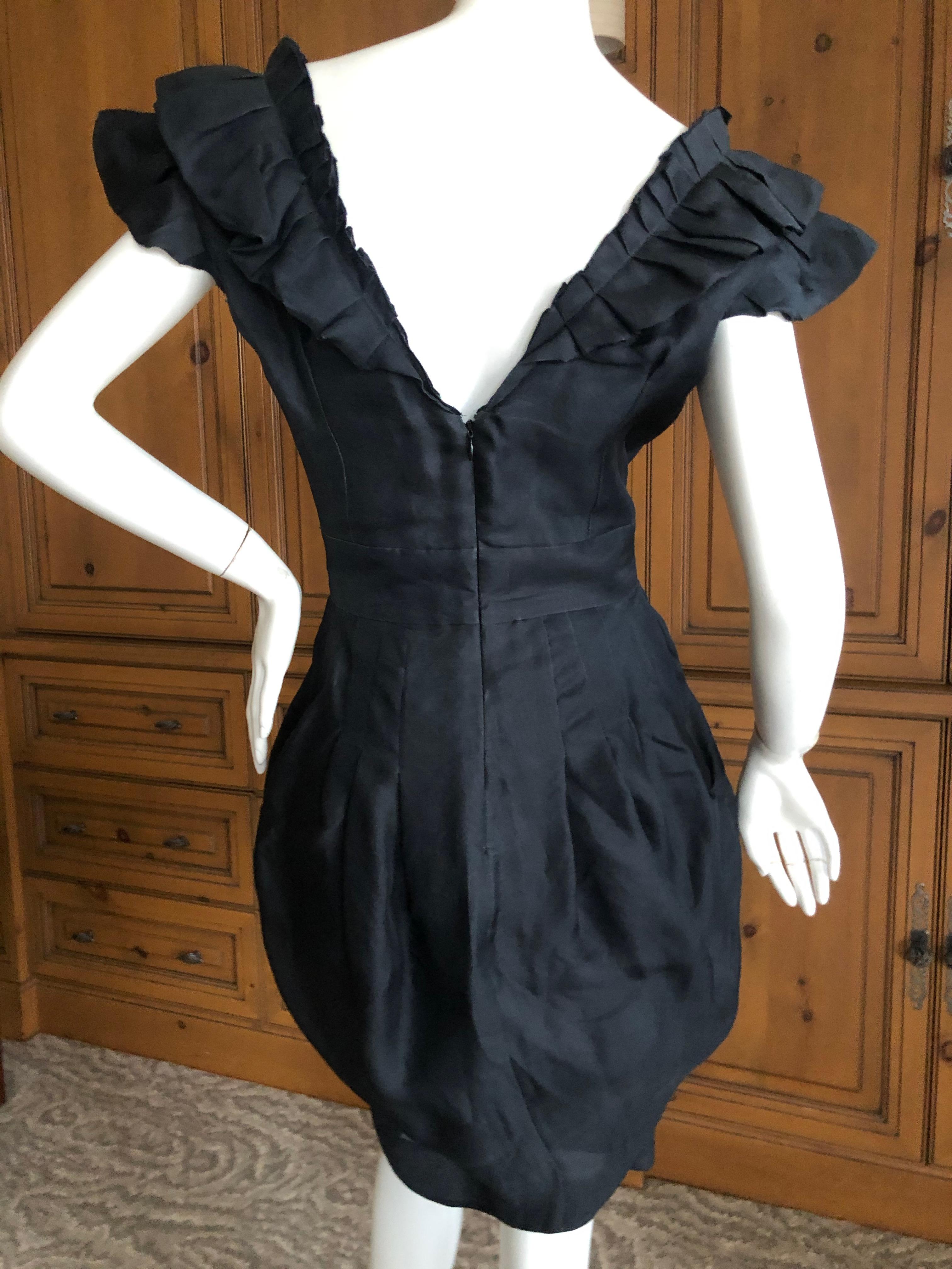 Christian Lacroix Vintage Black Silk Cocktail Dress
Size 38
Bust 38