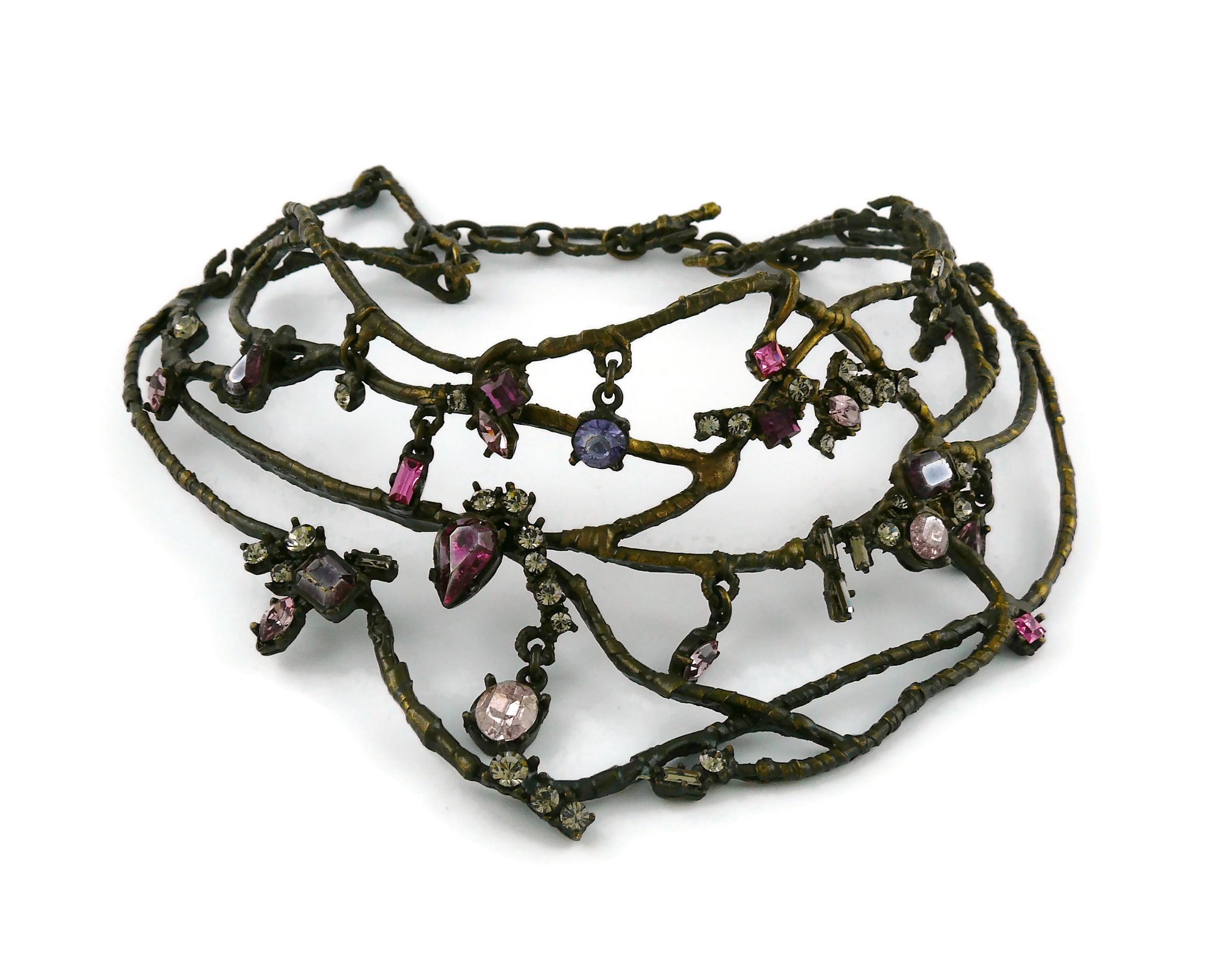 Christian Lacroix Vintage Branches Design Choker Necklace In Good Condition For Sale In Nice, FR