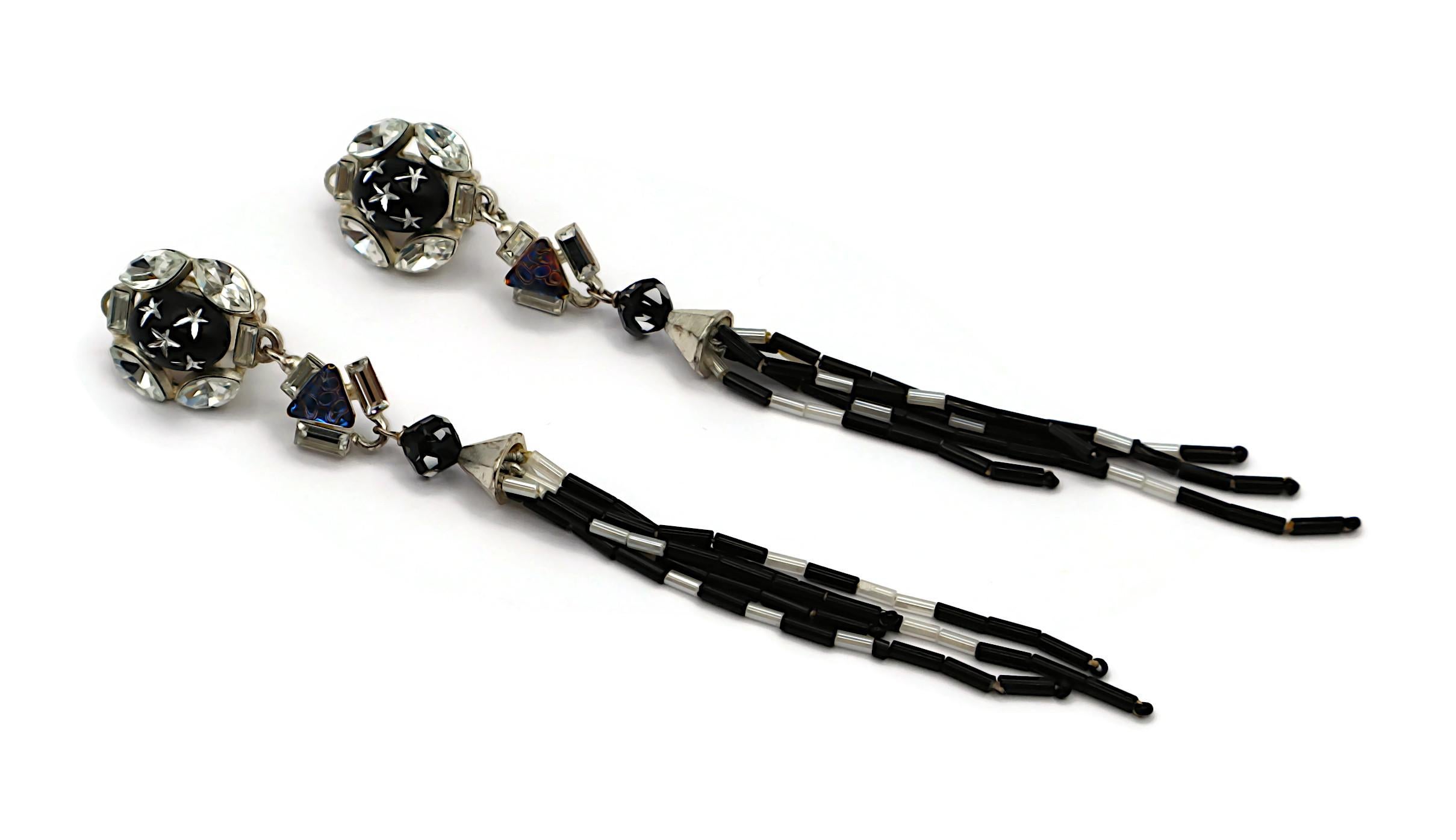 CHRISTIAN LACROIX Vintage Celestial Dangling Earrings In Good Condition For Sale In Nice, FR
