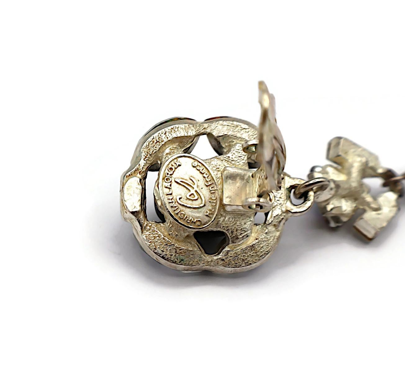 CHRISTIAN LACROIX Vintage Celestial Dangling Earrings For Sale 4